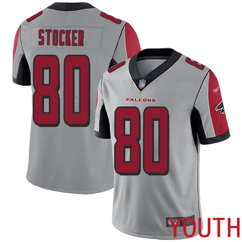 Atlanta Falcons Limited Silver Youth Luke Stocker Jersey NFL Football #80 Inverted Legend